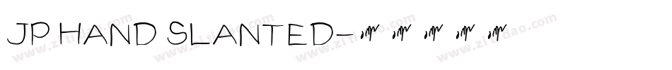 JP HAND SLANTED字体转换